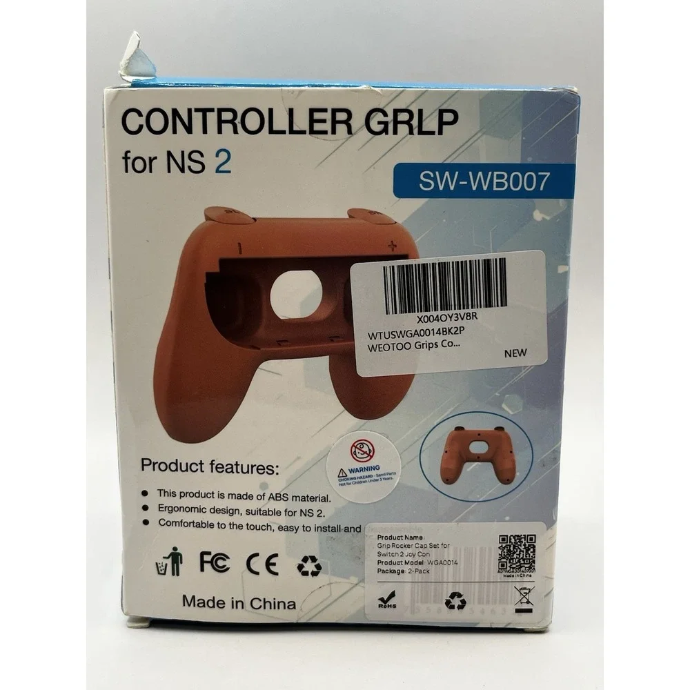 Nintendo Switch 2 Joy Con Grip Rocker Controller Hand Grips Black‎ New (2pack)